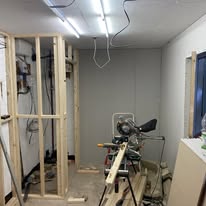 Timber stud framework for a new room build inside a house
