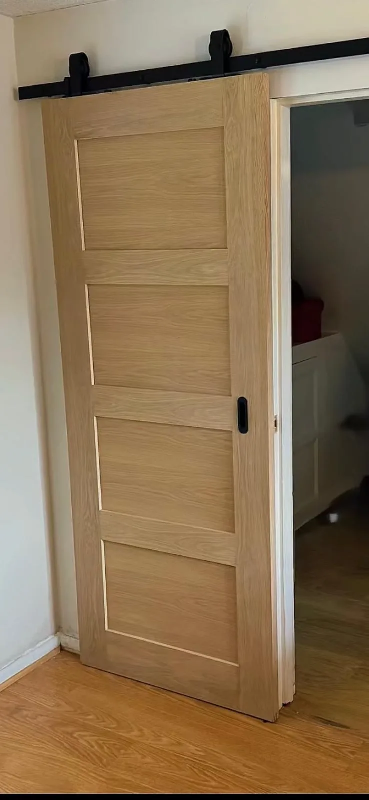 Barn-style internal sliding door installed by Jack Handyman in an Aylesbury home